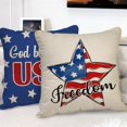 thumbnail image 4 of 4th of July God Bless The USA Decorative Throw Pillow Covers 16 x 16 Set of 4, America Patriotic Love Heart Stars Stripes Cushion Case Decor, American Freedom Home Sofa Decoration, 4 of 6