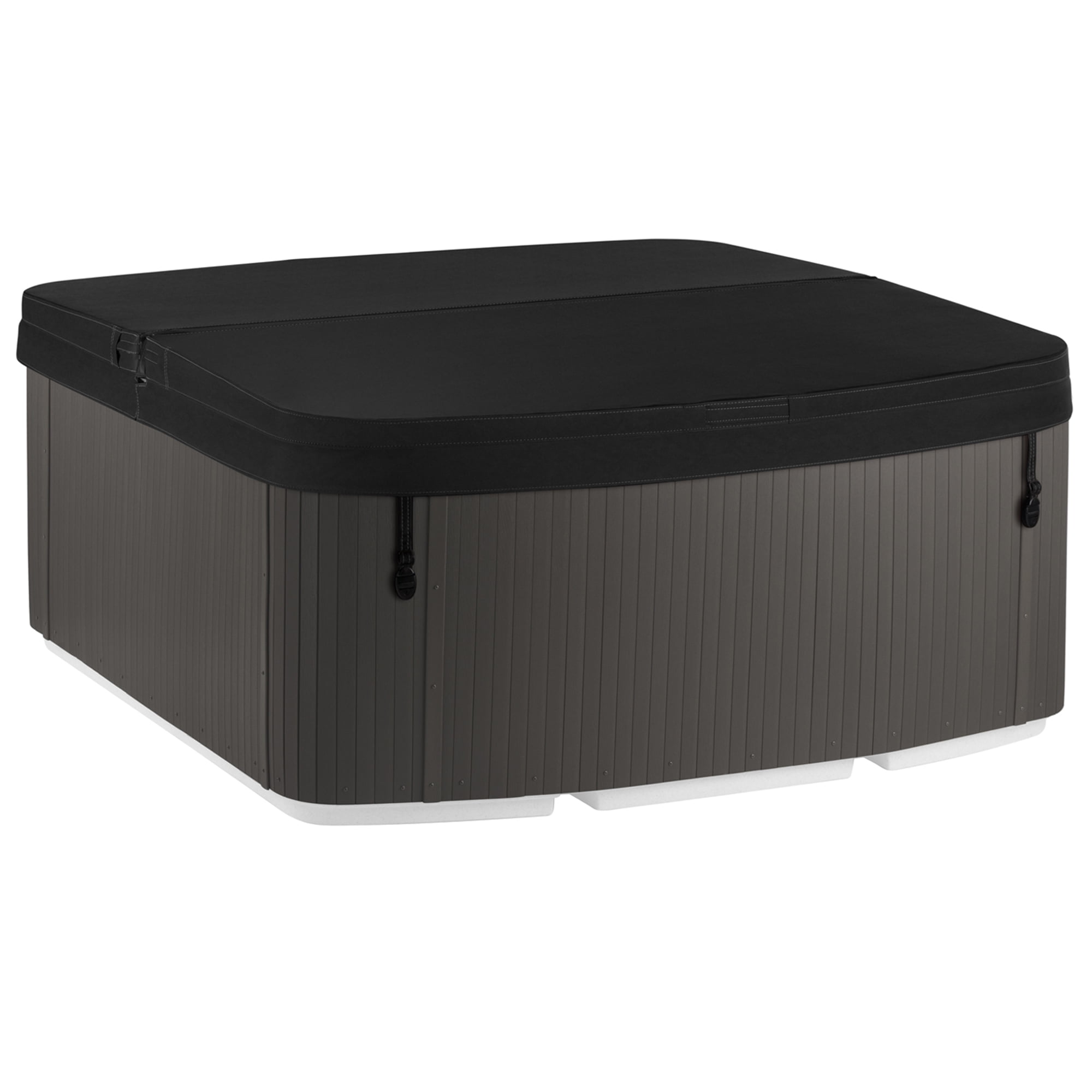 Lifesmart Leganza Accessory Bundle - 6 Person, 230V Hot Tub Spa w/90 Jets in Sea Salt/Coastal Gray with a cover lifter and spa steps included!