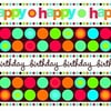 Amscan Modern Dots Birthday Gift Wrapping Paper with Hang Tab Party Supply, Multicolor, 5' x 30"