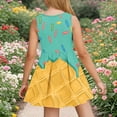 thumbnail image 4 of Generic Girls and Toddlers' Sleeveless Dress Summer Cute Print Dresses Casual Swing Layered Midi Sundress for 2-14 Years, 4 of 6