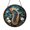Acrylic 3.5 Inch, variant on Floral Blue Harp Illustration Stained Glass Style Window Decor Suncatcher, Classical Music Art Gift