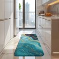 thumbnail image 4 of Blue and Gold Marble Sparkle Waves Pattern Kitchen Rug Mat,Kitchen Runner Rugs Non Skid Washable,Decorative Kitchen Floor Mats for Kitchen,Sink,Laundry,17"x47.2", 4 of 7