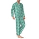 thumbnail image 2 of Balery Great White Shark Pijama para Hombre de Dos Piezas con Manga Larga, Conjunto de Dormir y Descanso Suave con Bolsillos-Large, 2 of 5
