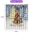 thumbnail image 5 of Merry Christmas Airedale Terrier Snowy Winter with Gifts Tree Decorations Shower Curtain Dale Waterside Dog Lover Waterproof Bathroom Bathtub Curtain - 12020, 5 of 5