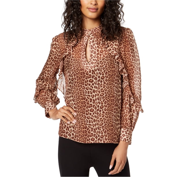 Blusa de seda con Estampado de leopardo Rachel Zoe marrón 10