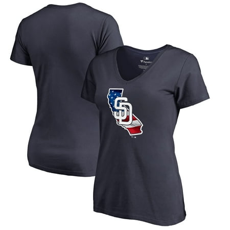 San Diego Padres Fanatics Branded Women's 2019 Stars & Stripes Banner State V-Neck T-Shirt - (Best Laptop Deals Memorial Day 2019)