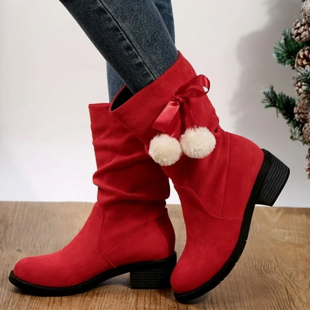 

Akiihool Boots for Women With Heel Women s Western Cowboy Boots Embroidered Embroidery Stitched Square Toe Low Heel (RD1 6.5)