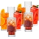 thumbnail image 1 of Juego de 4 Vasos de Cristal Bluelander, 11 Oz (350 ml), Diseño Lineas, 1 of 5