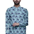 thumbnail image 3 of Atasi Designer Kurta Pajama for Men Printed Angrakha Kurta Set Summer Clothing, 3 of 3