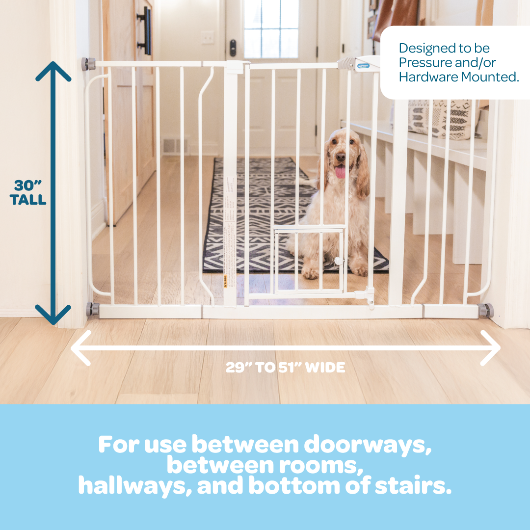Carlson White Metal Walk-Thru Pet Gate photo 3