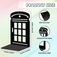 thumbnail image 2 of Metal Bookends for Shelves Modern Decorative Heavy Duty Study Book Support Stoppers for Office Desk Shelf Room 5.3"x4.3"x7.9" Cast Iron Simple Tall Bookends 1 Pair (Telephone Booth) for DIY, 2 of 9