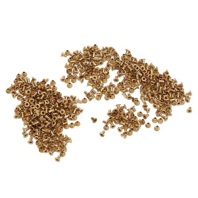 Rivets 500Pcs Hollow Rivets Rounded Edges Excellent Elasticity Brass Rivets Clothing Bag Accessories