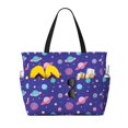 thumbnail image 1 of Fotbe Space Pattern Water-Resistant Beach Travel Bag - Large Capacity Tote with 7 Pockets, Lightweight Design for Women & Men, Perfect for Beach, Pool & Gym, 1 of 7