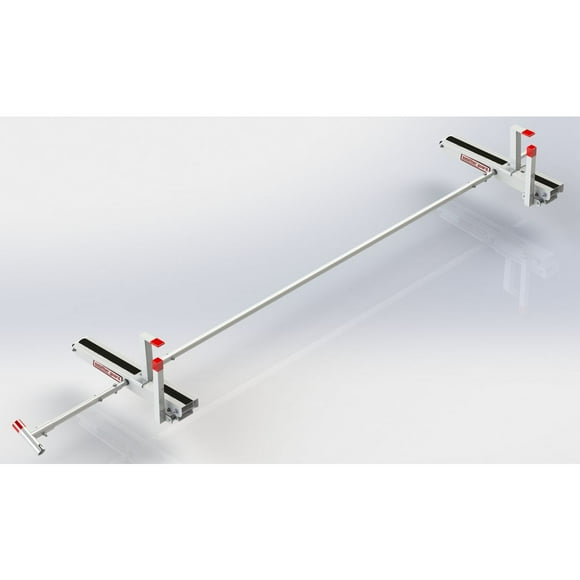 Weather Guard Ladder Rack 2275-3-01 EZ Glide 2; Fixed; Long Ladder; Powder Coated; White; Aluminum