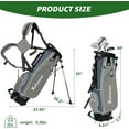 thumbnail image 6 of XDriveMax 6 Pieces Golf Club Set, Junior Complete Set for Ages 8-12 with Stand Bag, Right Handed, 2 Head Covers, Gray, 6 of 7