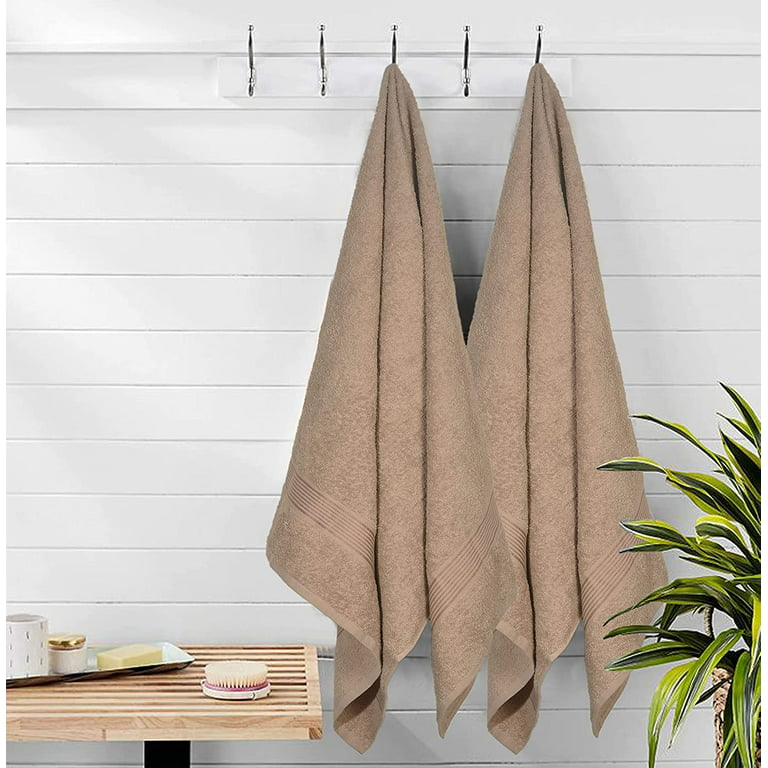 BELIZZI HOME Ultra Soft 6 Pack Cotton Towel Set, Contains 2 Bath Towels  28x55 inch, 2 Hand Towels 16x24 inch & 2 Wash Coths 12x12 inch, Ideal  Everyday use, Compact & Lightweight - Tan 