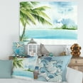thumbnail image 2 of Palm Beach Resort At Sunrise I 8 in x 12 in Painting Canvas Art Print, by Designart, 2 of 4