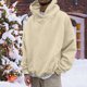 thumbnail image 4 of Gibobby Sudadera con capucha hombre Sudadera Forro Polar cómoda Sudadera con Capucha para Hombre(Beige,CH), 4 of 5