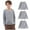 Gray, variant on ATOGUTA 3-Pack Girls Long Sleeve Tee Size 1T-11 Boys Crewneck School Sports Tees Clothes Cute Pullovers Tops Black