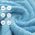 thumbnail image 5 of Covina Home 4 Pack Light Blue Bath Towel Set Microfiber Bathroom Towel Set Ultra Soft Plush Oversized Towels Adult Luxury Bath Sheet, 5 of 10