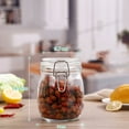 thumbnail image 1 of Transparent  Glass Snap Storage Jar Household Kitchen Sealed Jar Grain Storage Box Tea Tin Multi-purpose Containe, 1 of 3