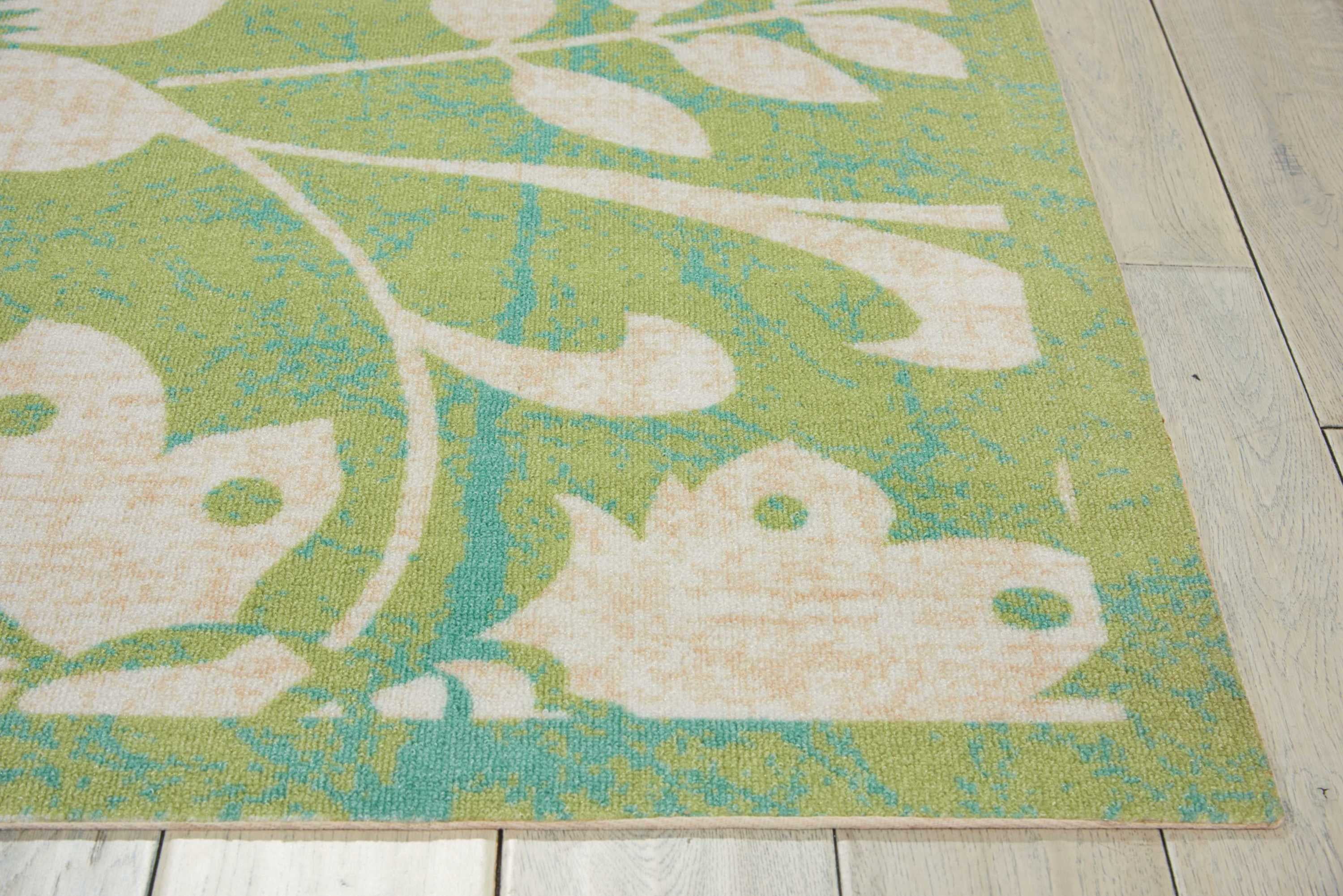 Nourison Coastal Indoor/Outdoor Green 10' x 13' Area Rug, (10x13)