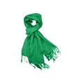 thumbnail image 4 of Green Solid Scarfs for Women Fashion Warm Neck Womens Winter Scarves Pashmina Silk Scarf Wrap with Fringes for Ladies by Oussum, 4 of 6