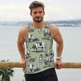 thumbnail image 6 of KLL Farm Cows Print Men's Muscle Gym Workout Stringer Tank Tops Bodybuilding Fitness T-Shirts Tank Tops Men-XX-Large, 6 of 7