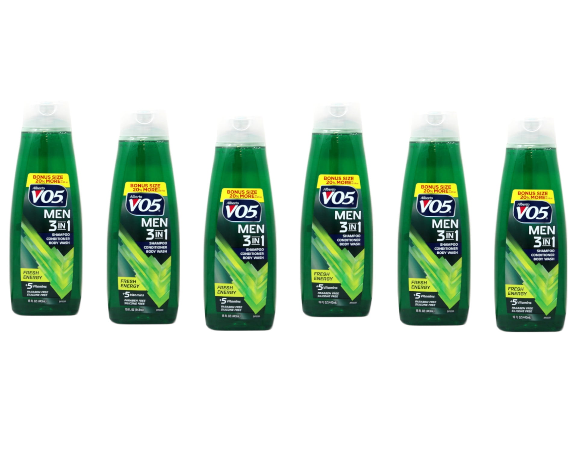 Alberto VO5 Men 3-In-1 Shampoo Conditioner Body Wash, Fresh Energy