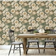 thumbnail image 5 of S4Sassy Peel And Stick Wall Covering, Birds & Blooms Removable Wallwrap - Green Instant Wall Makeover Mural For Bathroom, Laundry Room, Closet Interior - Self-Adhesive Wallpaper Vinyl -25"X 120", 5 of 9