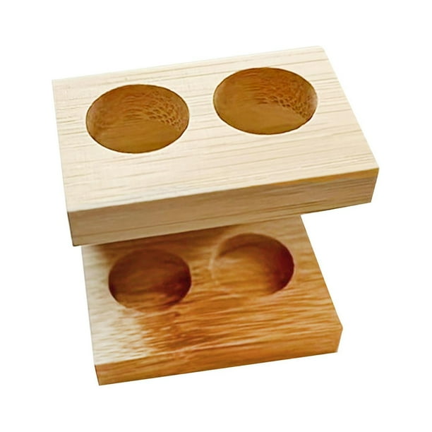 Soporte para cabezales de cepillo de dientes eléctrico, soporte de madera, soporte para mostrador, organizador de mostrador 2 agujeros