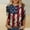 A02 Multicolor July 4th Deals, variant on Xdegoge 4Th of July Shirts for Women 3/4 Sleeve American Flag Shirt Usa Patriotic T-Shirt Stras Striped Tops Tunic Crew Neck Blouses