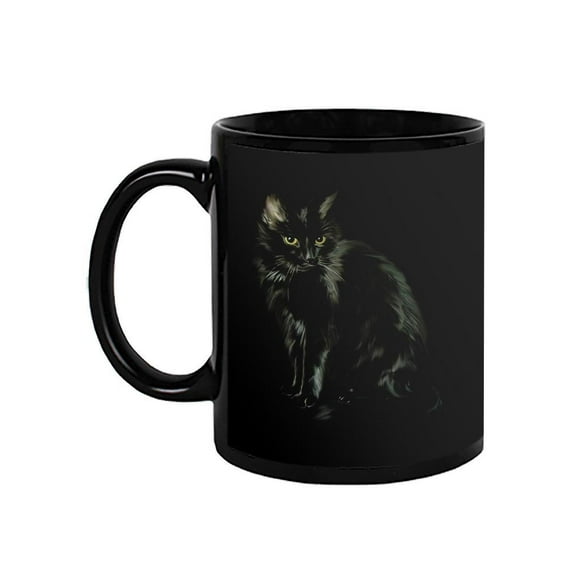 Sitting Black Kitten Mug - SPIdeals Designs,
