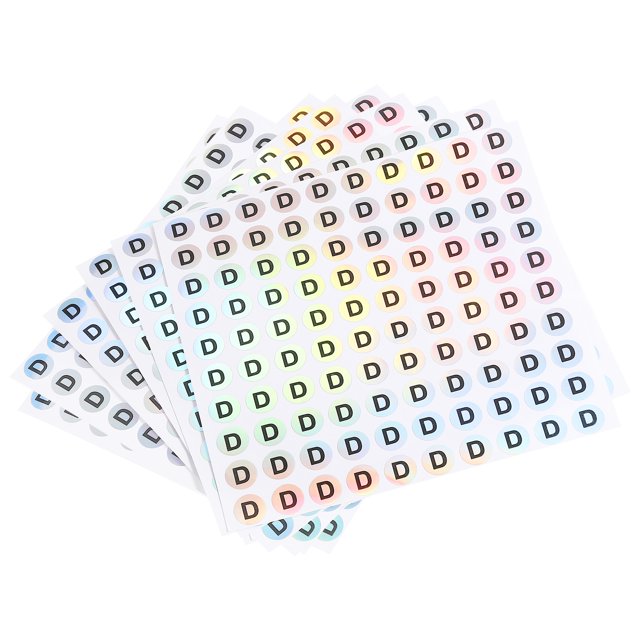 Uxcell Autocollants Lettres Majuscules, Alphabet D Rond Autocollant pour Inventaire, Rangement, Organisation, 15 Feuilles