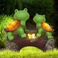 thumbnail image 1 of 1 pieza de luz solar para decoración de jardín, estatua de tortuga de resina con energía Solar, lámpara de luz, figura de Animal, adorno para exteriores, para jardín JAMW Sencillez, 1 of 5