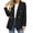 Black, variant on Women Blazer Jacket Oversized Notched Lapel Double Breasted Long Sleeve Coat Solid Casual Loose Business Work Office Outerwear Gray S