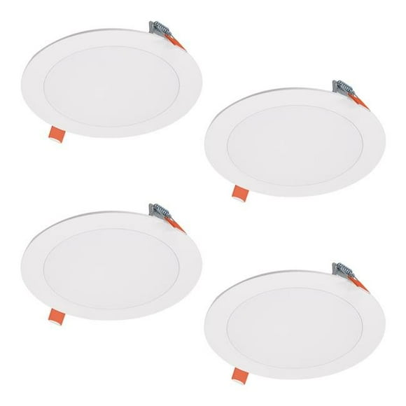 6 in. 10.1W HLB Lite LED Encastré Montage Direct Garniture Légère - Blanc Mat