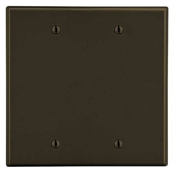 Hubbell Wiring Device-Kellems BlnkBxMntWllPlt,Mid;Brn,2Gng,Smth Stn PJ23