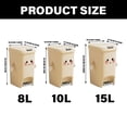 thumbnail image 3 of Creamy Home Trash Bin with Hand and Foot Pedal, Large Capacity for Waste Management Waste Bin, 3 of 9
