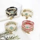 thumbnail image 3 of Bohemian Stretch Beads Bracelets Multilayer Evil Eye Hamsa Hand Bracelet Boho Charms Stretch Stackable Bracelet Handmade Multicolor Crystal Beaded Luc, 3 of 3
