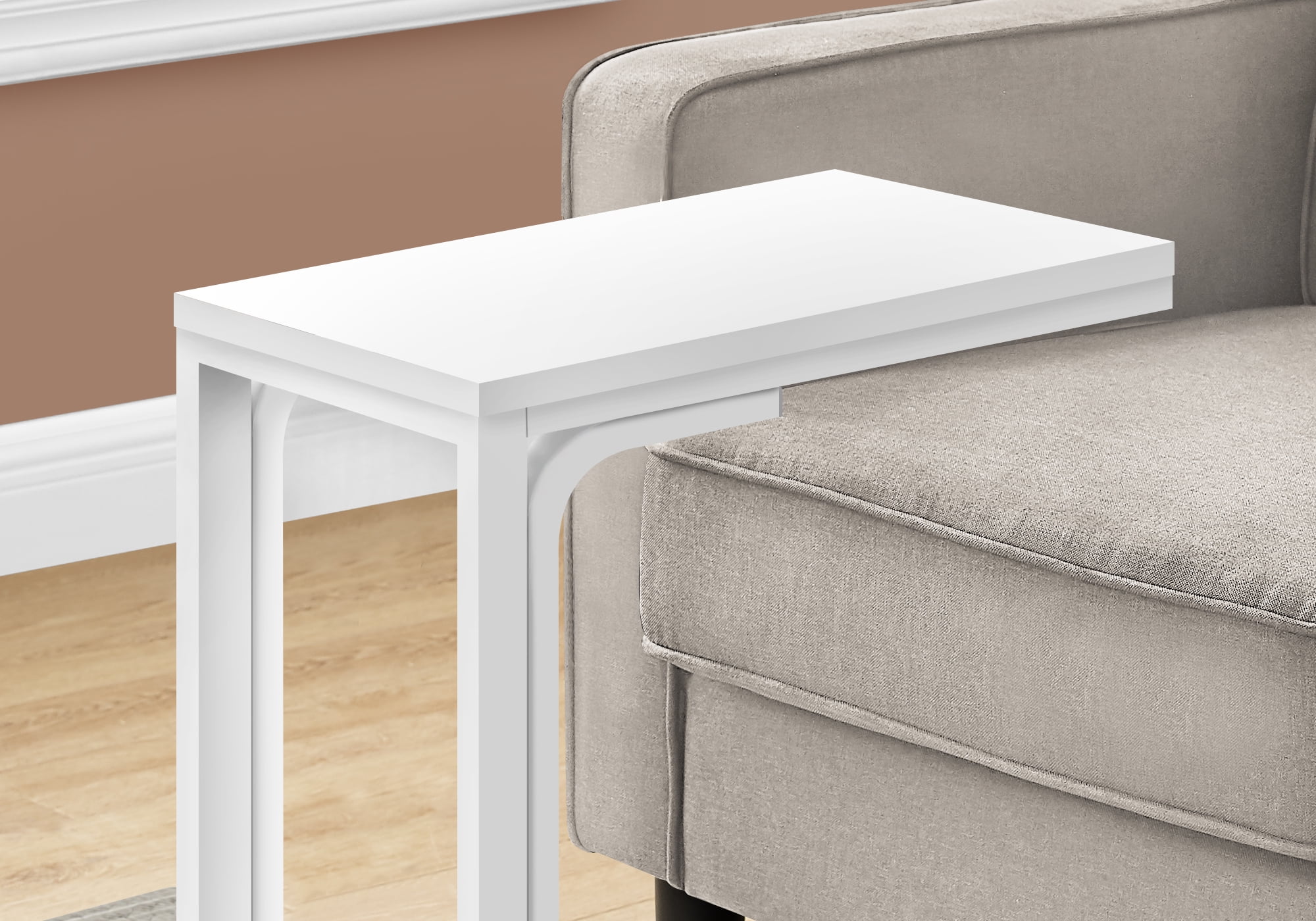 MAYEERTY Accent Table, C-shaped, End, Side, Snack, Living Room, Bedroom, Contemporary, Modern