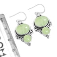 thumbnail image 3 of Natural Prehnite Earring 925 Sterling Silver Handmade Jewelry, 3 of 5