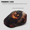 thumbnail image 4 of Chririnla Polyester Forward Beret Cap for Outdoor Driving Walking, Lightweight Wrinkle-Resistant Forward Cap, Black Cat Pumpkin Pattern, 4 of 4