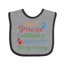 Inktastic Social Worker Like Mommy Boys or Girls Baby Bib