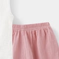 thumbnail image 6 of Gubotare Pjs for Toddler Girls Girls Satin Pajamas Set Button Down 2 Piece Silk Pjs Shorts Set Ruffle Sleepwear 18 24 Months (Pink,18-24 Months), 6 of 7