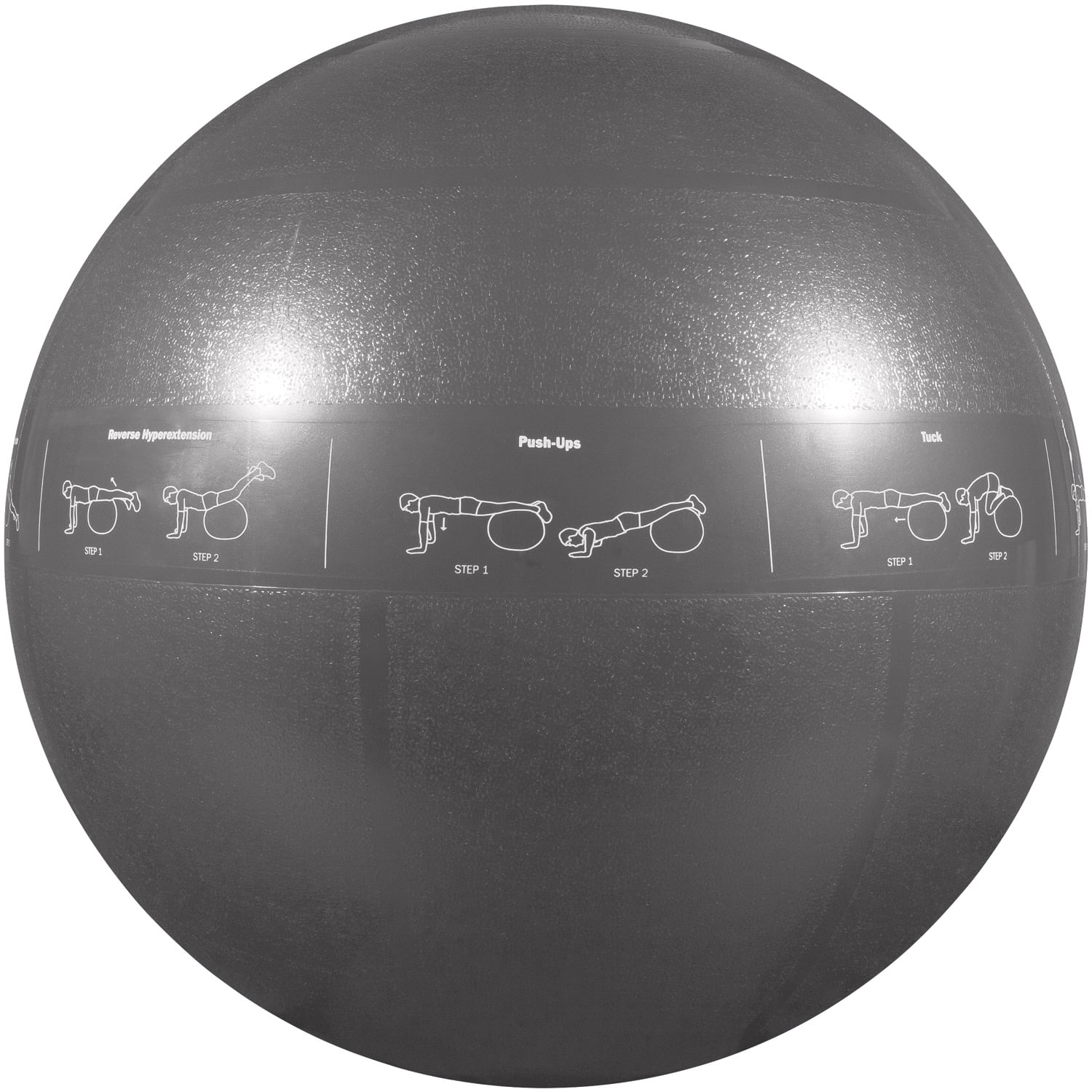 GoFit Pro Grade 75 cm Stability Guide Ball with Pump, Silver, GF-75PRO
