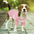 thumbnail image 6 of BRKURLEG Dog Plaid Shirt with Lace Collar, Classic Grid Puppy Pajamas Clothes for Small Dogs Cats, Dog Polo T-Shirt Outfits, Pet Apparel, 6 of 7