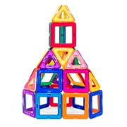 58-Piece Multi Colors Magnetic Block Tiles Educational STEM Toy Building Set w/ Carrying Case