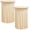 Champagne, variant on 4pk White Cocktail Table Cloth Round 32×43in-High Top Highboy Bar Cocktail Tablecloths-Wrinkle Free Stretchy Fitted Spandex Table Covers with Ruffle Desk Skirt for Wedding Banquet Party Tables