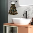 thumbnail image 5 of Kdxio Teal Leopard Hand Towel with Loop Hanging Towel Absorbent Tie Towels for Kitchen Tea Bar Bathroom Decor, 5 of 7